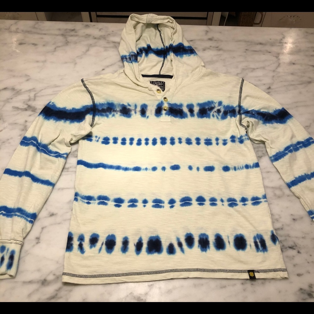 NWOT Lucky Brand boys tie dye T-shirt hoodie